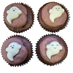 Pack of 4 Chocolate Halloween Cupcakes (for collection only)