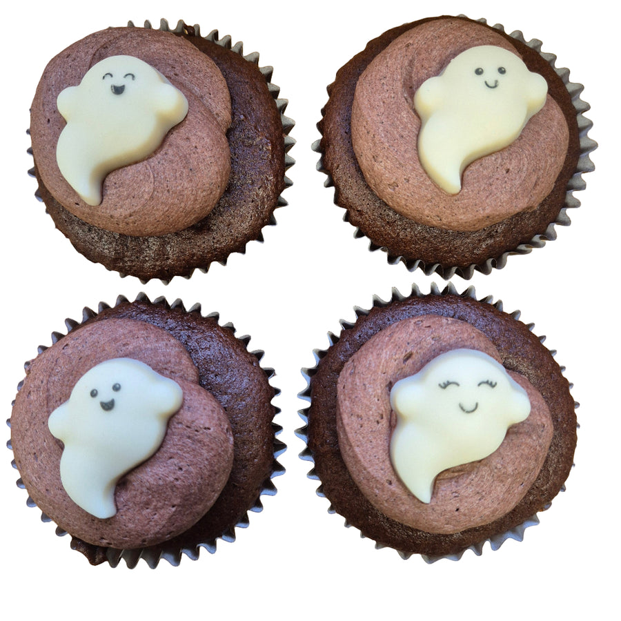 Pack of 4 Chocolate Halloween Cupcakes (for collection only)