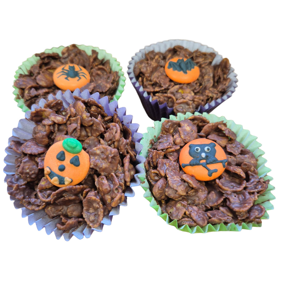 Pack of 4 Halloween Chocolate Cornflake Buns