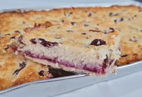 Cherry and Coconut Traybake